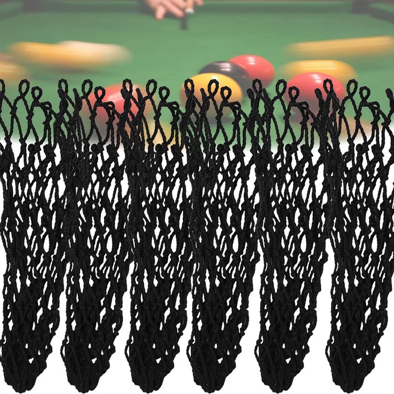 Ktsxxops طقم جيوب طاولة البلياردو 6 قطع، جيوب شبكية من النايلون لطاولة البلياردو، ملحقات جيوب البلياردو بخيط قطن لاستبدال جيوب طاولة البلياردو، البلياردو - Image 1